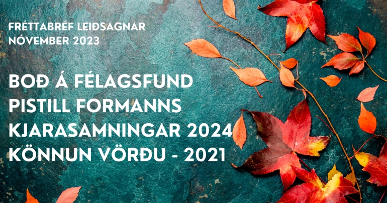 Fr&eacute;ttabr&eacute;f / November Newsletter